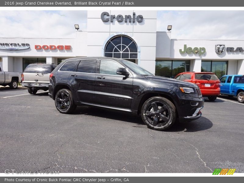 Brilliant Black Crystal Pearl / Black 2016 Jeep Grand Cherokee Overland