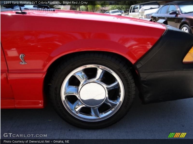 Bright Red / Grey 1993 Ford Mustang SVT Cobra Fastback