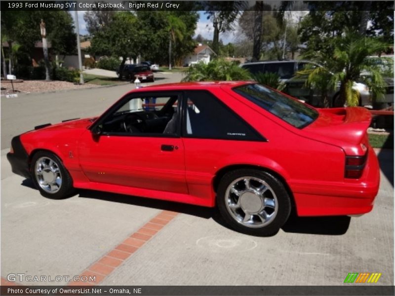 Bright Red / Grey 1993 Ford Mustang SVT Cobra Fastback