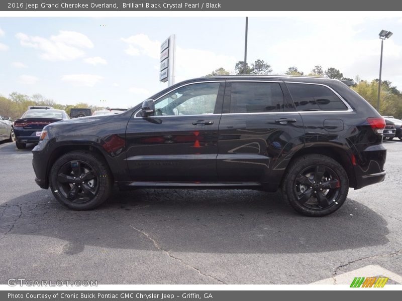 Brilliant Black Crystal Pearl / Black 2016 Jeep Grand Cherokee Overland
