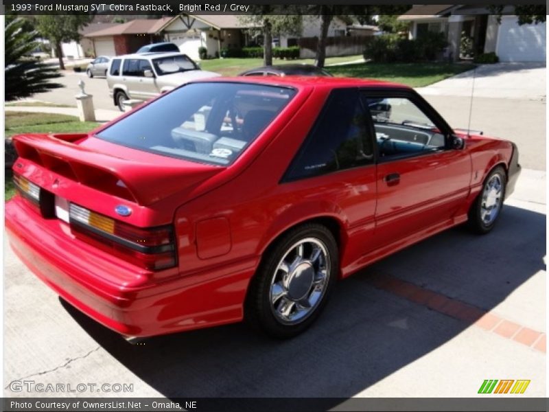 Bright Red / Grey 1993 Ford Mustang SVT Cobra Fastback