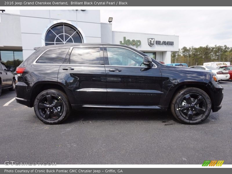 Brilliant Black Crystal Pearl / Black 2016 Jeep Grand Cherokee Overland