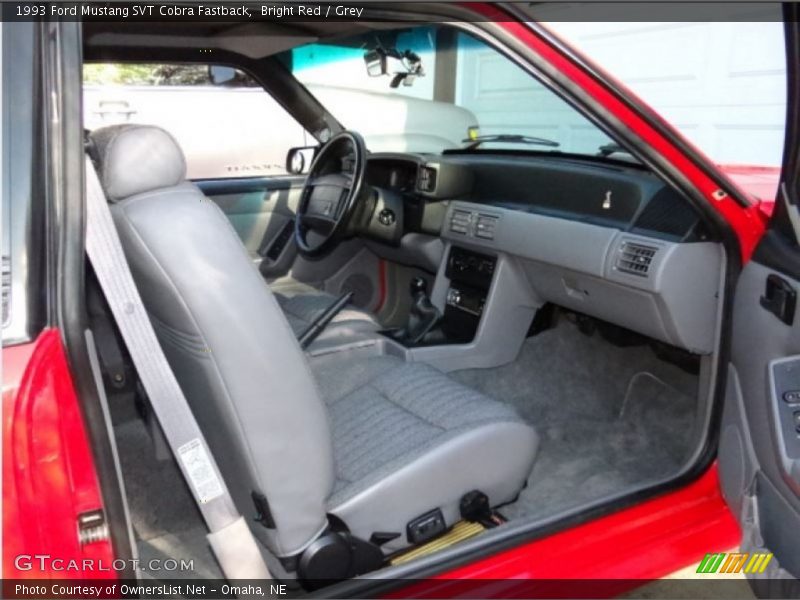 Bright Red / Grey 1993 Ford Mustang SVT Cobra Fastback