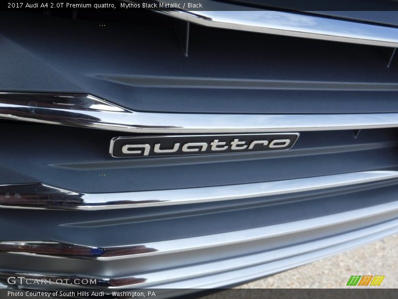 Mythos Black Metallic / Black 2017 Audi A4 2.0T Premium quattro