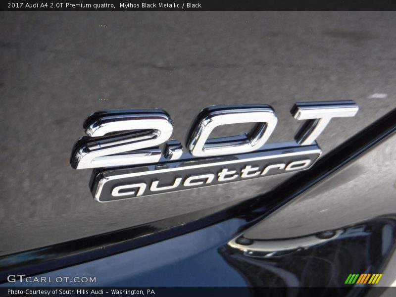 Mythos Black Metallic / Black 2017 Audi A4 2.0T Premium quattro