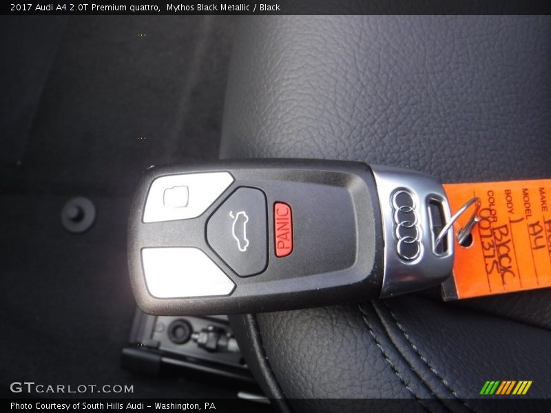 Mythos Black Metallic / Black 2017 Audi A4 2.0T Premium quattro