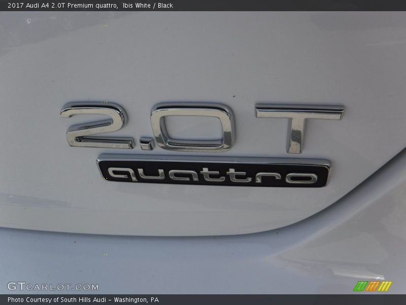 Ibis White / Black 2017 Audi A4 2.0T Premium quattro