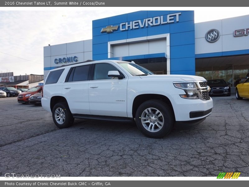 Summit White / Cocoa/Dune 2016 Chevrolet Tahoe LT