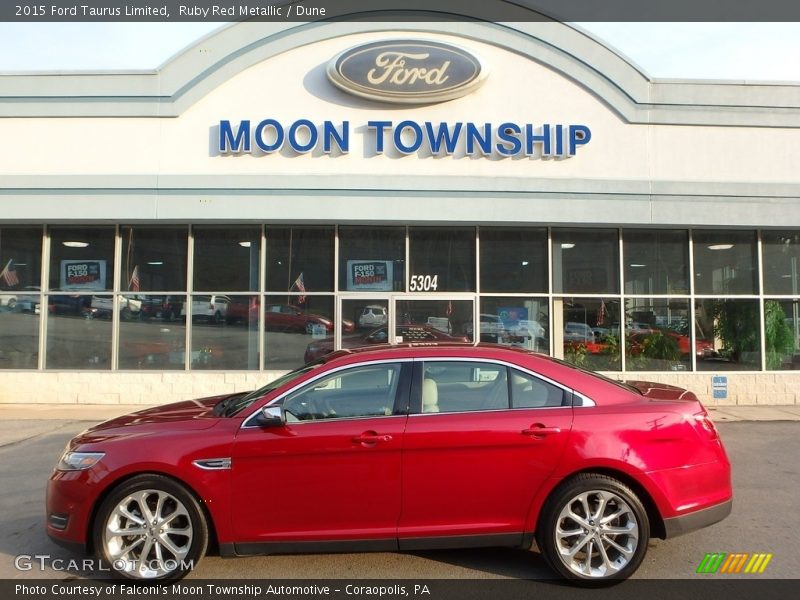 Ruby Red Metallic / Dune 2015 Ford Taurus Limited