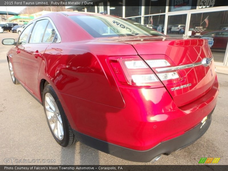 Ruby Red Metallic / Dune 2015 Ford Taurus Limited