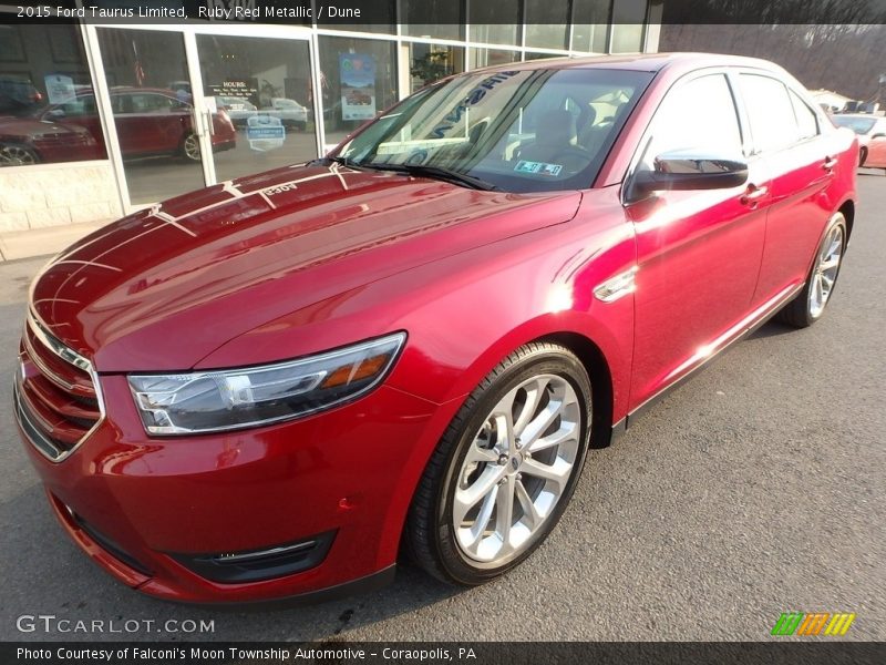 Ruby Red Metallic / Dune 2015 Ford Taurus Limited