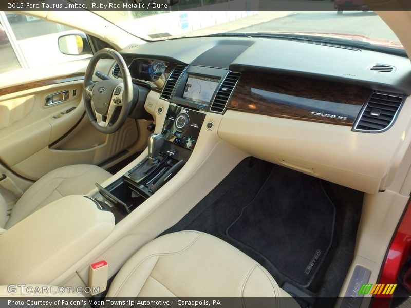Ruby Red Metallic / Dune 2015 Ford Taurus Limited