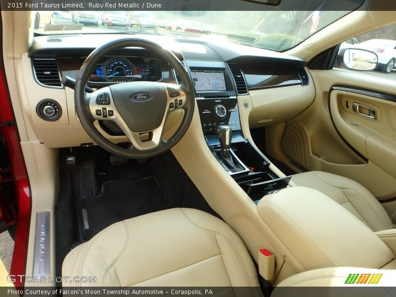 Ruby Red Metallic / Dune 2015 Ford Taurus Limited