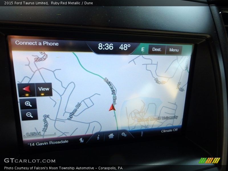 Ruby Red Metallic / Dune 2015 Ford Taurus Limited