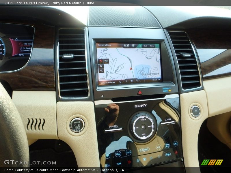 Ruby Red Metallic / Dune 2015 Ford Taurus Limited