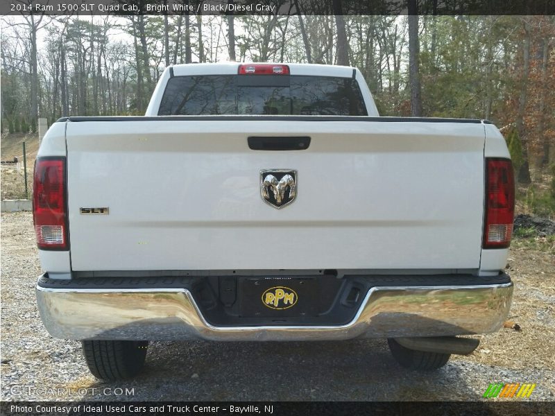 Bright White / Black/Diesel Gray 2014 Ram 1500 SLT Quad Cab