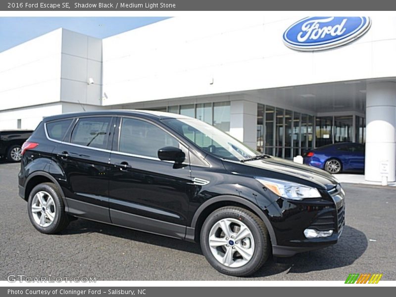 Shadow Black / Medium Light Stone 2016 Ford Escape SE