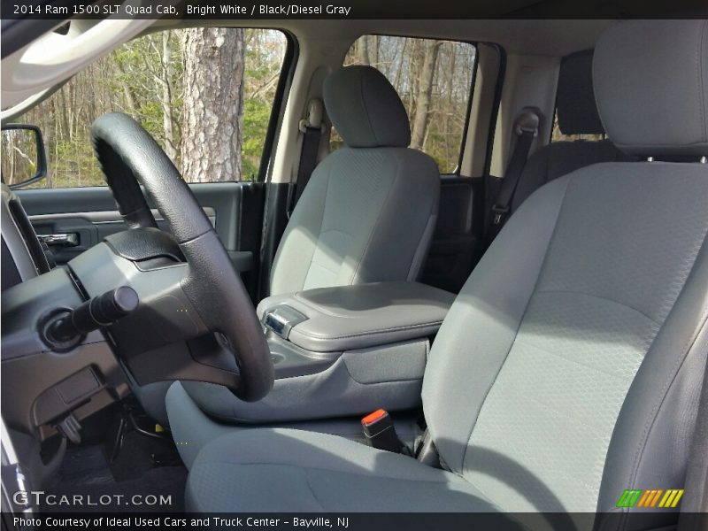 Bright White / Black/Diesel Gray 2014 Ram 1500 SLT Quad Cab