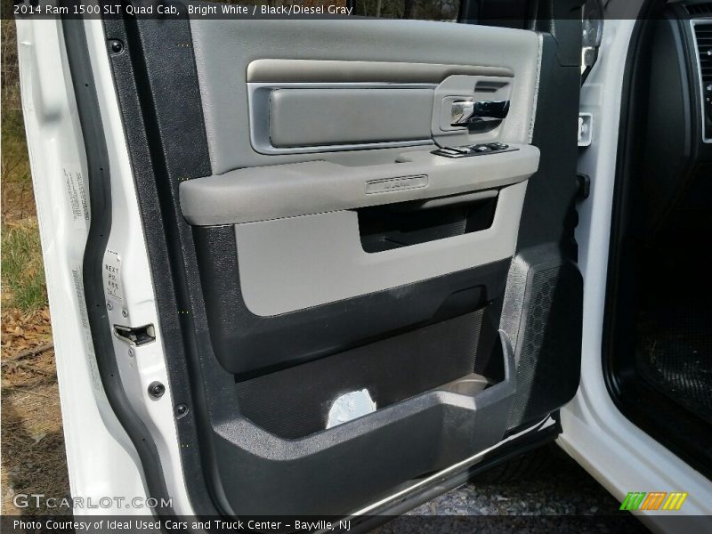 Bright White / Black/Diesel Gray 2014 Ram 1500 SLT Quad Cab