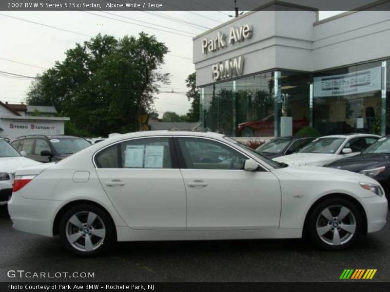 Alpine White / Beige 2007 BMW 5 Series 525xi Sedan