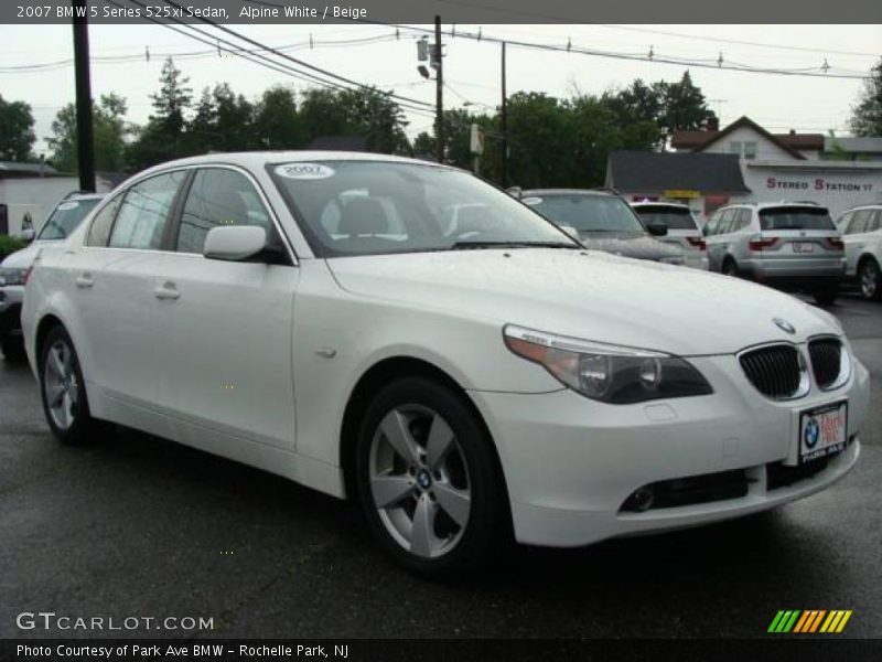 Alpine White / Beige 2007 BMW 5 Series 525xi Sedan