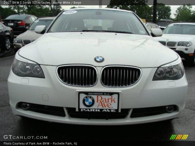 Alpine White / Beige 2007 BMW 5 Series 525xi Sedan