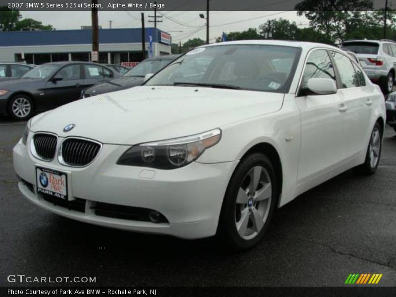 Alpine White / Beige 2007 BMW 5 Series 525xi Sedan