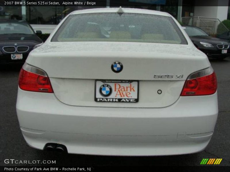 Alpine White / Beige 2007 BMW 5 Series 525xi Sedan