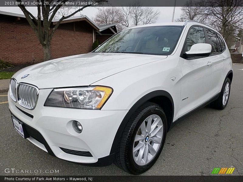 Alpine White / Sand Beige 2013 BMW X3 xDrive 28i