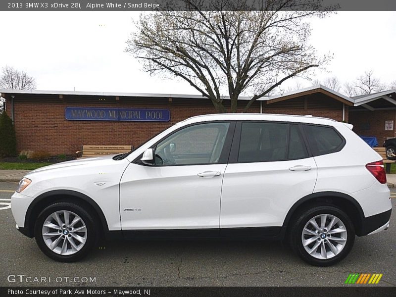 Alpine White / Sand Beige 2013 BMW X3 xDrive 28i