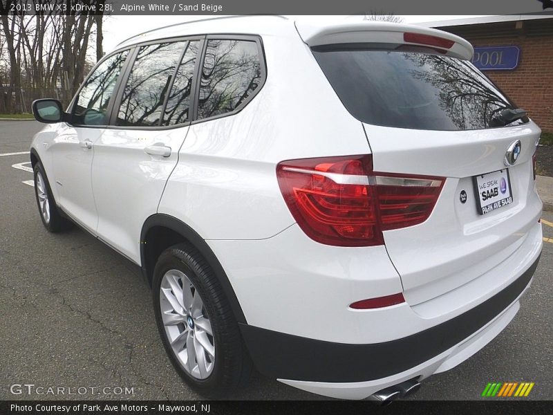 Alpine White / Sand Beige 2013 BMW X3 xDrive 28i