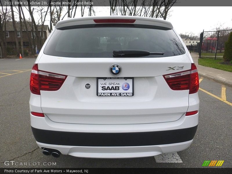 Alpine White / Sand Beige 2013 BMW X3 xDrive 28i