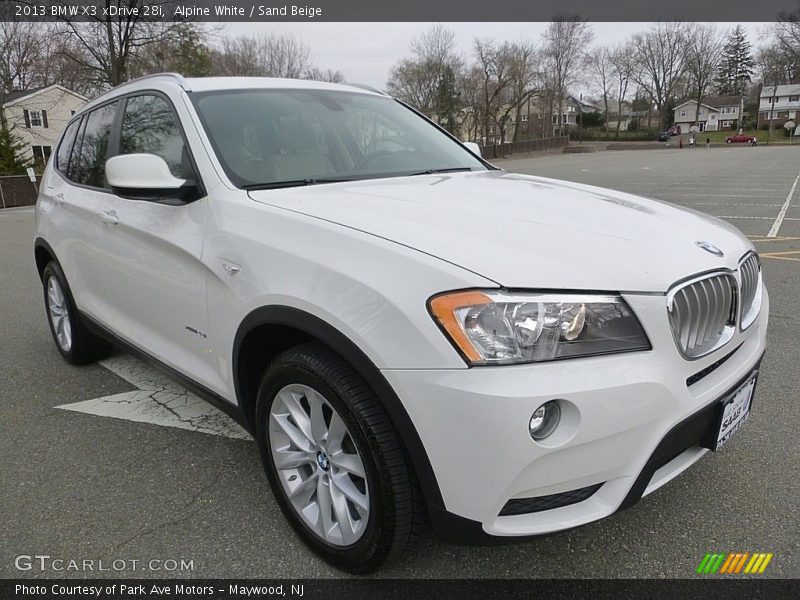 Alpine White / Sand Beige 2013 BMW X3 xDrive 28i