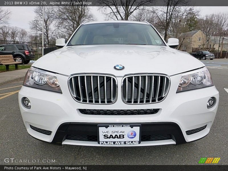 Alpine White / Sand Beige 2013 BMW X3 xDrive 28i