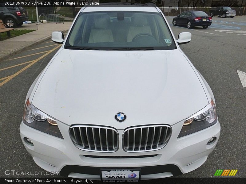 Alpine White / Sand Beige 2013 BMW X3 xDrive 28i