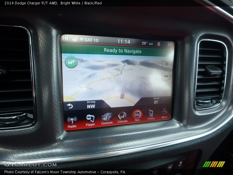 Bright White / Black/Red 2014 Dodge Charger R/T AWD