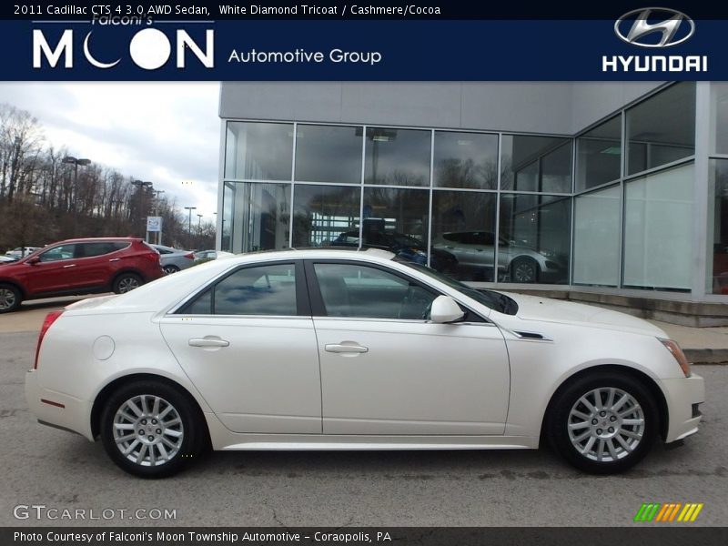 White Diamond Tricoat / Cashmere/Cocoa 2011 Cadillac CTS 4 3.0 AWD Sedan