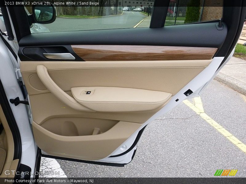 Alpine White / Sand Beige 2013 BMW X3 xDrive 28i