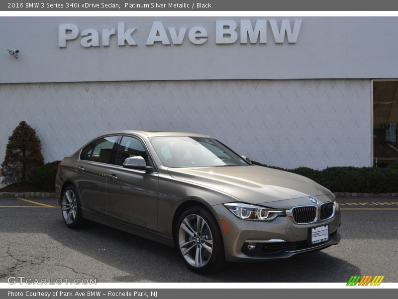 Platinum Silver Metallic / Black 2016 BMW 3 Series 340i xDrive Sedan