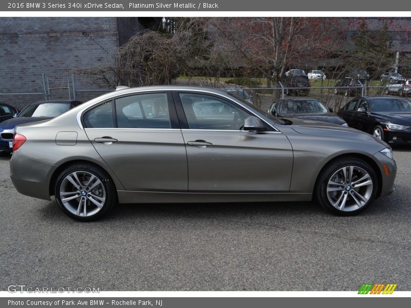 Platinum Silver Metallic / Black 2016 BMW 3 Series 340i xDrive Sedan