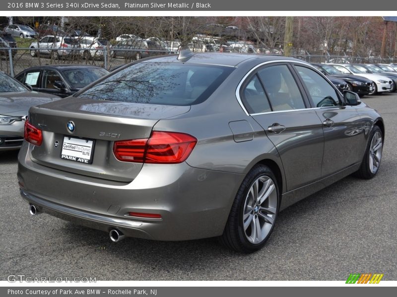 Platinum Silver Metallic / Black 2016 BMW 3 Series 340i xDrive Sedan