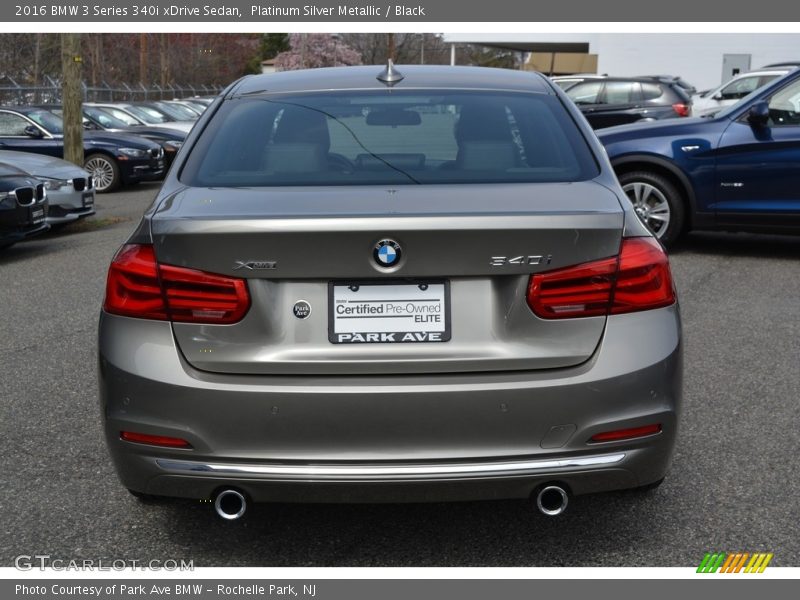 Platinum Silver Metallic / Black 2016 BMW 3 Series 340i xDrive Sedan