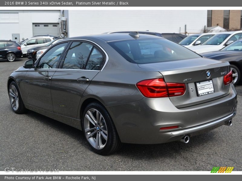 Platinum Silver Metallic / Black 2016 BMW 3 Series 340i xDrive Sedan