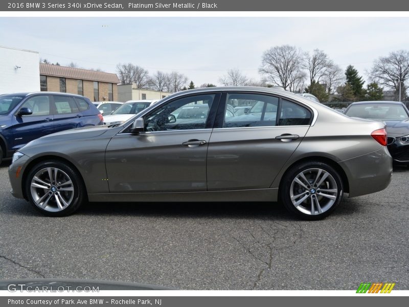 Platinum Silver Metallic / Black 2016 BMW 3 Series 340i xDrive Sedan