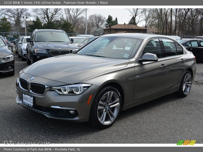 Platinum Silver Metallic / Black 2016 BMW 3 Series 340i xDrive Sedan