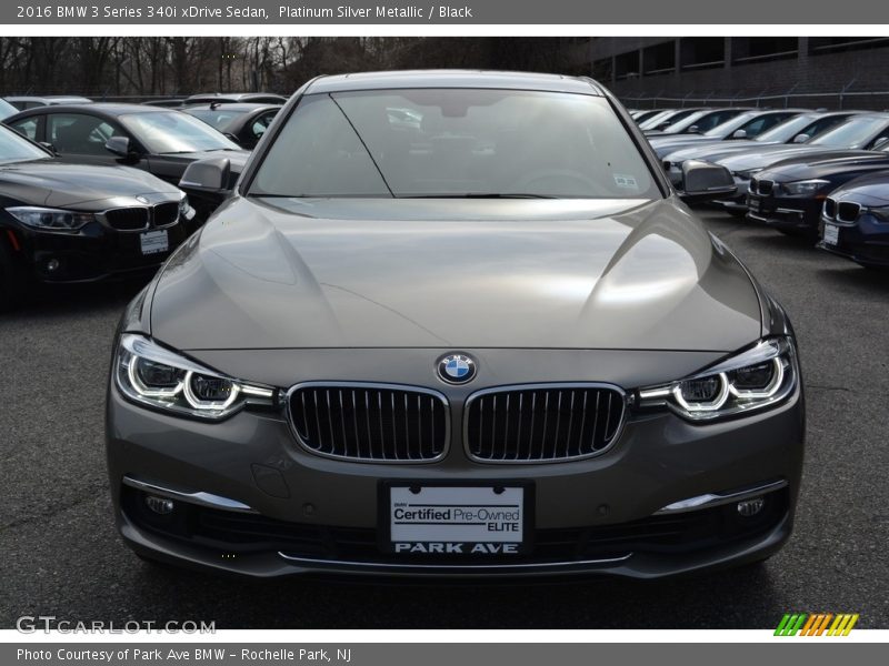 Platinum Silver Metallic / Black 2016 BMW 3 Series 340i xDrive Sedan