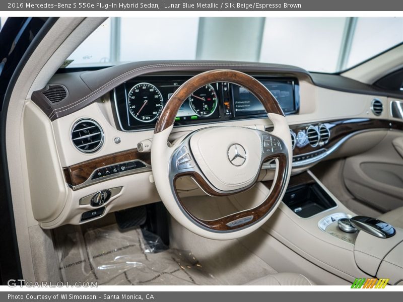 Silk Beige/Espresso Brown Interior - 2016 S 550e Plug-In Hybrid Sedan 