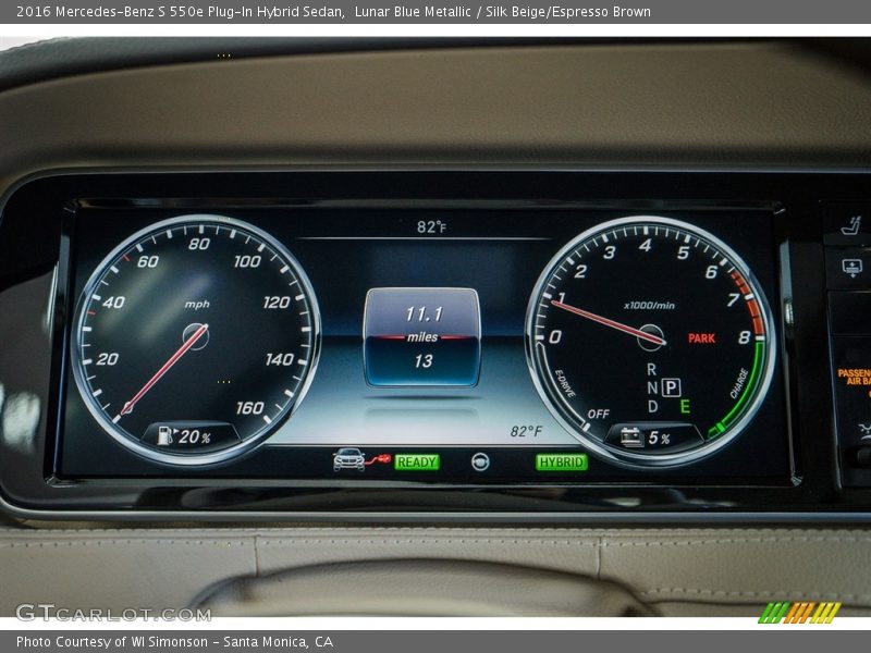  2016 S 550e Plug-In Hybrid Sedan 550e Plug-In Hybrid Sedan Gauges