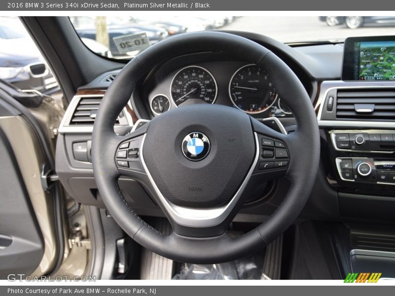 Platinum Silver Metallic / Black 2016 BMW 3 Series 340i xDrive Sedan