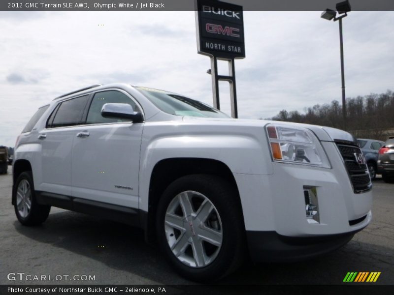Olympic White / Jet Black 2012 GMC Terrain SLE AWD